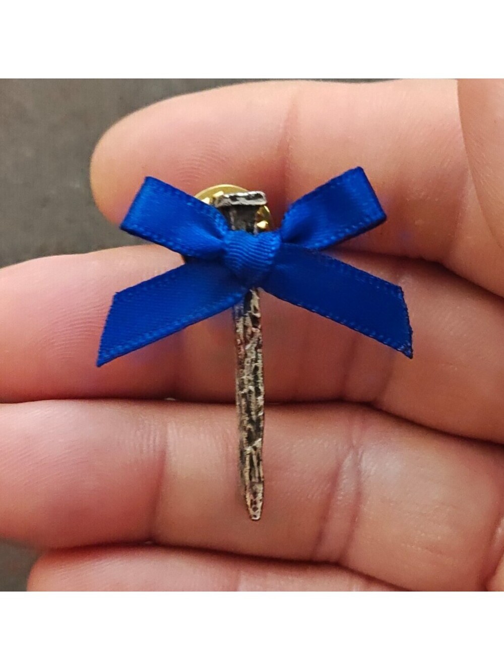 Handcrafted Pewter Religious Cross Nail Pin
